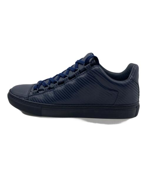 BALENCIAGA（バレンシアガ）BALENCIAGA (バレンシアガ) アリーナ レザースニーカー　412380 ネイビー サイズ:42の古着・服飾アイテム