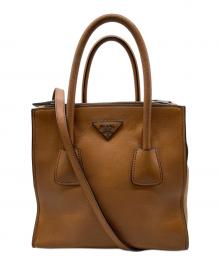 PRADA（プラダ）の古着「2WAYレザーバッグ　GLACE CALF　BN2619」｜ブラウン