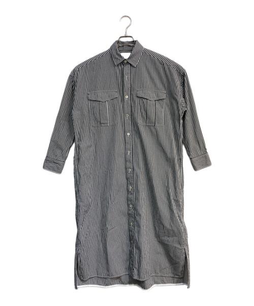 ticca（ティッカ）TICCA (ティッカ) SOMELOS ギンガムチェックシャツワンピース ブラック×ホワイト サイズ:Freeの古着・服飾アイテム