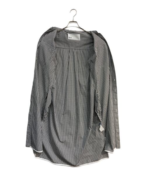 ticca（ティッカ）TICCA (ティッカ) SOMELOS ギンガムチェックシャツワンピース ブラック×ホワイト サイズ:Freeの古着・服飾アイテム