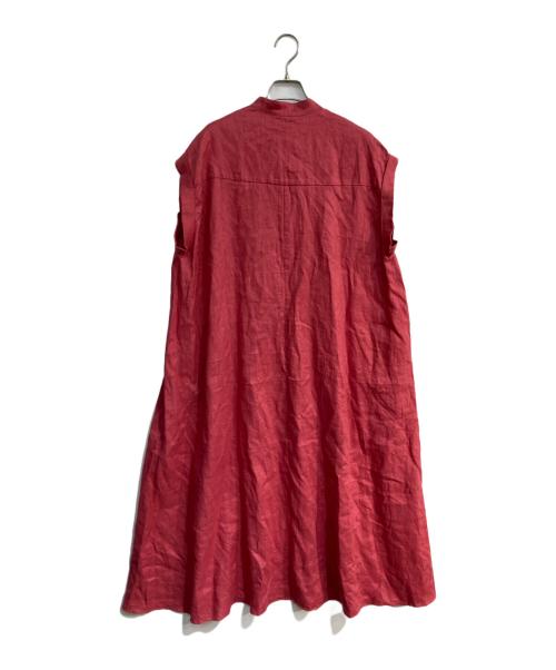 parigot（パリゴ）parigot (パリゴ) ノースリーブリネンワンピース　PL-OP04-24SP-RCA レッド サイズ:Freeの古着・服飾アイテム