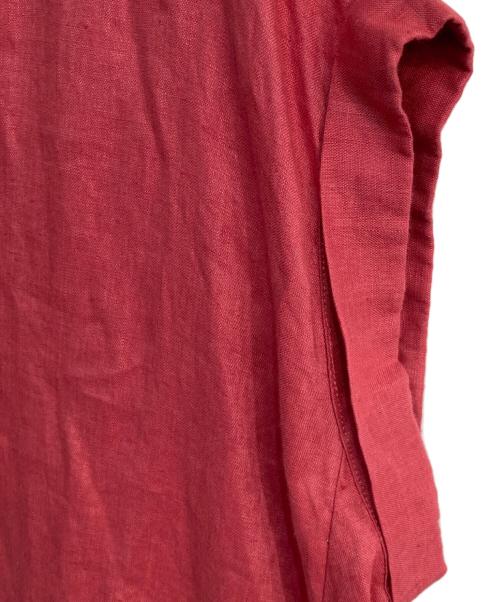 parigot（パリゴ）parigot (パリゴ) ノースリーブリネンワンピース　PL-OP04-24SP-RCA レッド サイズ:Freeの古着・服飾アイテム