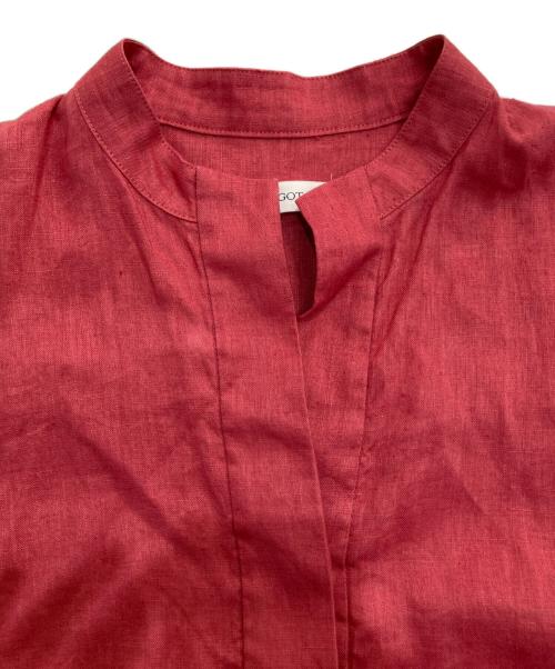 parigot（パリゴ）parigot (パリゴ) ノースリーブリネンワンピース　PL-OP04-24SP-RCA レッド サイズ:Freeの古着・服飾アイテム