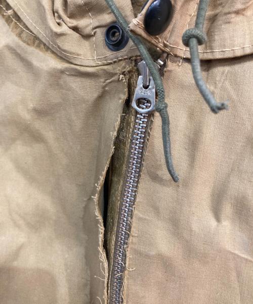 U'S NAVY（ユーエスネイビー）U'S NAVY (ユーエスネイビー) ヴィンテージゴム引きレインパーカー　talon 推定40's ブラウン サイズ:XLの古着・服飾アイテム