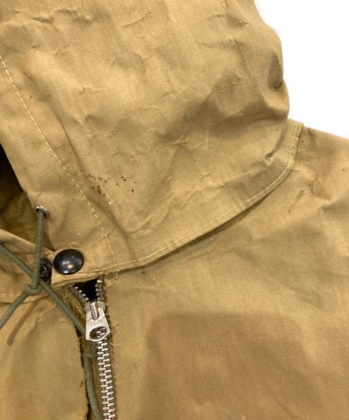 U'S NAVY（ユーエスネイビー）U'S NAVY (ユーエスネイビー) ヴィンテージゴム引きレインパーカー　talon 推定40's ブラウン サイズ:XLの古着・服飾アイテム