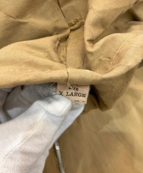 U'S NAVY（ユーエスネイビー）U'S NAVY (ユーエスネイビー) ヴィンテージゴム引きレインパーカー　talon 推定40's ブラウン サイズ:XLの古着・服飾アイテム