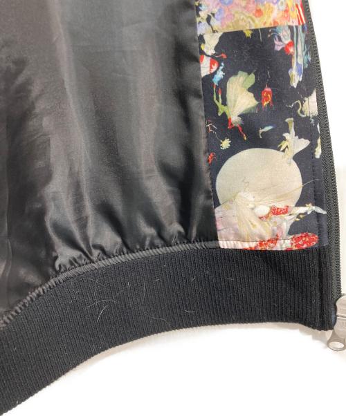 graniph（グラニフ）graniph (グラニフ) yoshitaka amano (ヨシタカアマノ) 総柄ブルゾン ブラック サイズ:XLの古着・服飾アイテム