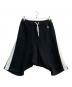 GANRYU（ガンリュウ）の古着「サルエルハーフパンツ　AD2021　EK-T021」｜ブラック