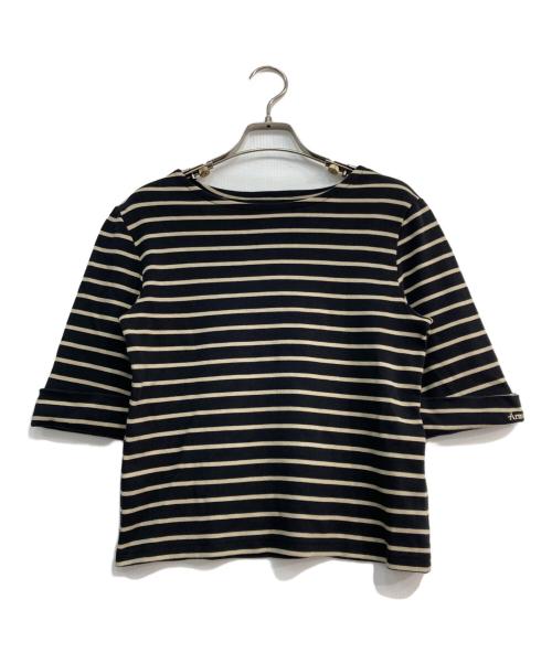 ARMOR LUX（アルモーリュックス）ARMOR LUX (アルモーリュックス) 23区 (ニジュウサンク) ボーダーカットソー　KKWSCM6830 ブラック×ベージュ サイズ:Freeの古着・服飾アイテム