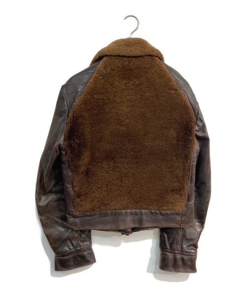 albert Richard（アルバートリチャード）albert Richard (アルバートリチャード) グリズリージャケット　 30~40's TALON ホースハイド 熊ジャン ブラウン サイズ:-の古着・服飾アイテム