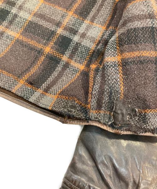 albert Richard（アルバートリチャード）albert Richard (アルバートリチャード) グリズリージャケット　 30~40's TALON ホースハイド 熊ジャン ブラウン サイズ:-の古着・服飾アイテム