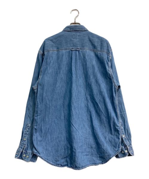 GAP（ギャップ）GAP (ギャップ) 90S デニムワークシャツ　OLD GAP 猫目ボタン トリプルステッチ インディゴ サイズ:Mの古着・服飾アイテム