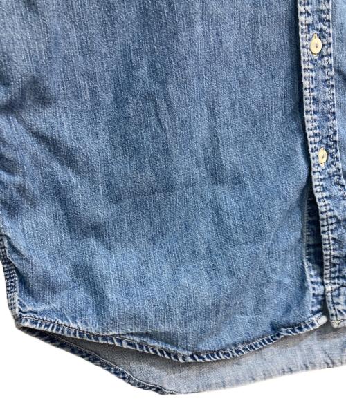 GAP（ギャップ）GAP (ギャップ) 90S デニムワークシャツ　OLD GAP 猫目ボタン トリプルステッチ インディゴ サイズ:Mの古着・服飾アイテム