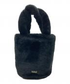 BURBERRY BLUE LABELバーバリーロンドンブルーレーベル）の古着「エコファーハンドバッグ」｜ブラック