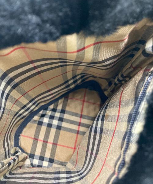 BURBERRY BLUE LABEL（バーバリーロンドンブルーレーベル）BURBERRY BLUE LABEL (バーバリーロンドンブルーレーベル) エコファーハンドバッグ ブラックの古着・服飾アイテム