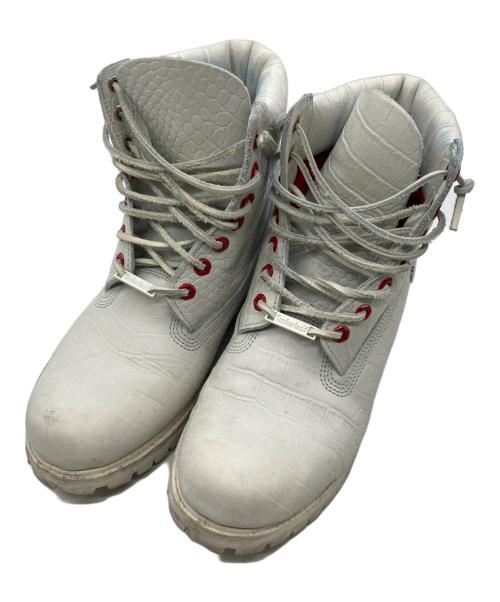 Timberland（ティンバーランド）Timberland (ティンバーランド) クロコ型押し7ホールブーツ　9670013 アイボリー サイズ:8.5の古着・服飾アイテム