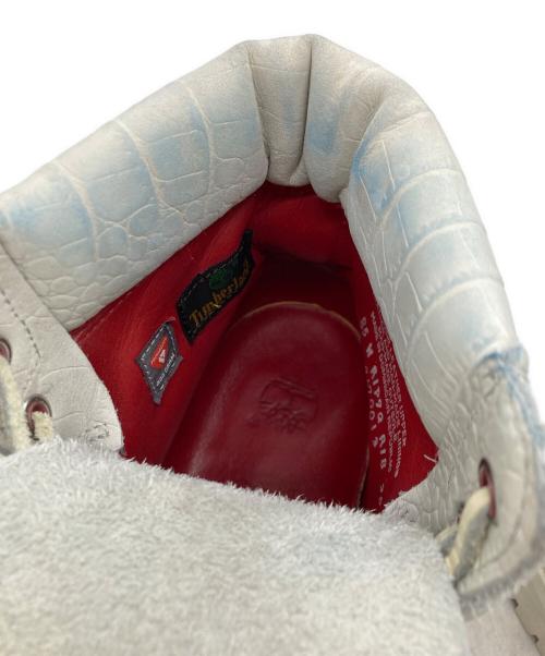 Timberland（ティンバーランド）Timberland (ティンバーランド) クロコ型押し7ホールブーツ　9670013 アイボリー サイズ:8.5の古着・服飾アイテム