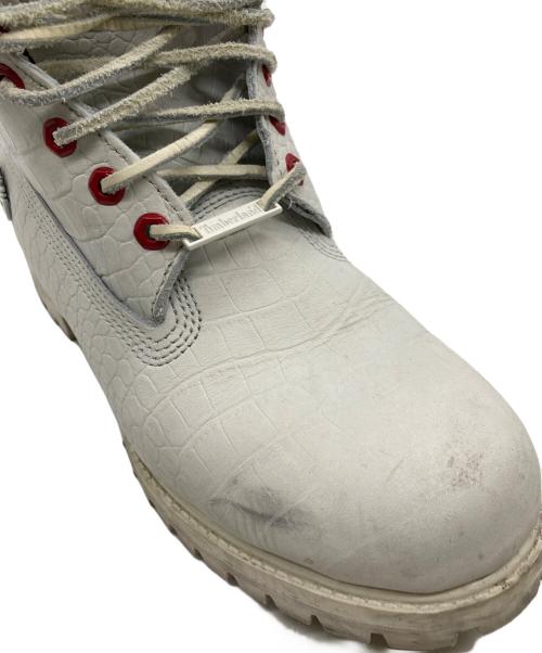 Timberland（ティンバーランド）Timberland (ティンバーランド) クロコ型押し7ホールブーツ　9670013 アイボリー サイズ:8.5の古着・服飾アイテム