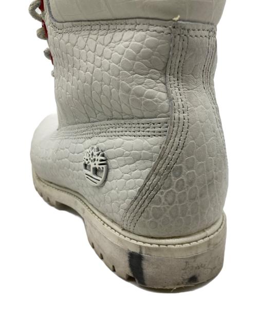 Timberland（ティンバーランド）Timberland (ティンバーランド) クロコ型押し7ホールブーツ　9670013 アイボリー サイズ:8.5の古着・服飾アイテム