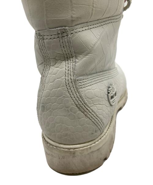 Timberland（ティンバーランド）Timberland (ティンバーランド) クロコ型押し7ホールブーツ　9670013 アイボリー サイズ:8.5の古着・服飾アイテム