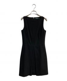 LAUREN RALPH LAUREN（ローレンラルフローレン）の古着「ノースリーブワンピース」｜ブラック