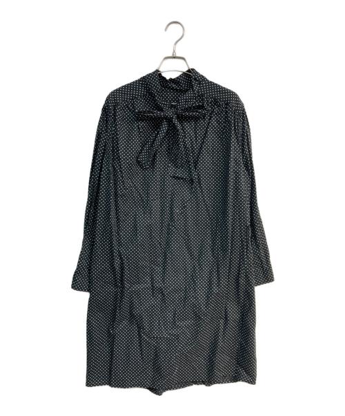 dahl'ia（ダリア）dahl'ia (ダリア) green label relaxing (グリーンレーベルリラクシング) ボウタイドットワンピース　DOP-268GLR ブラック サイズ:Freeの古着・服飾アイテム