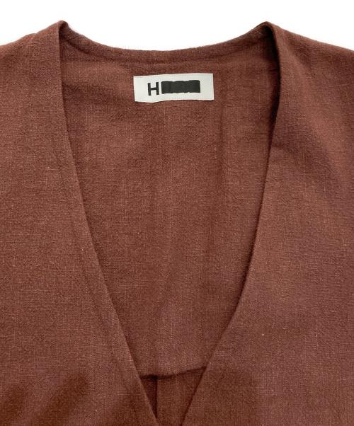 H BEAUTY&YOUTH（エイチ ビューティー&ユース）H BEAUTY&YOUTH (エイチ ビューティー&ユース) NO COLLAR DOUBLE COAT　1625-260-4320 2ブラウン サイズ:Mの古着・服飾アイテム