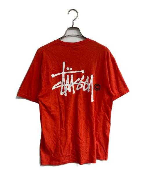 stussy（ステューシー）stussy (ステューシー) プリントTシャツ オレンジ サイズ:Mの古着・服飾アイテム