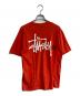 stussy (ステューシー) プリントTシャツ オレンジ サイズ:M：4000円