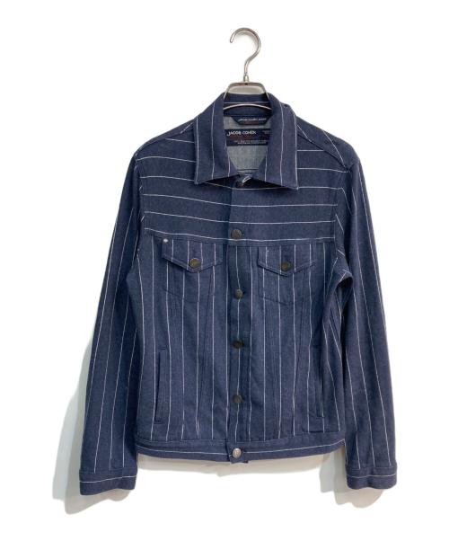 JACOB COHEN（ヤコブコーエン）JACOB COHEN (ヤコブコーエン) ストライプジャケット　J8032 COMF-H ネイビー サイズ:Sの古着・服飾アイテム