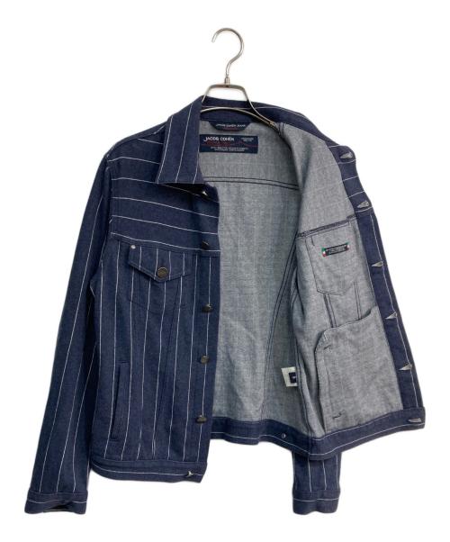 JACOB COHEN（ヤコブコーエン）JACOB COHEN (ヤコブコーエン) ストライプジャケット　J8032 COMF-H ネイビー サイズ:Sの古着・服飾アイテム