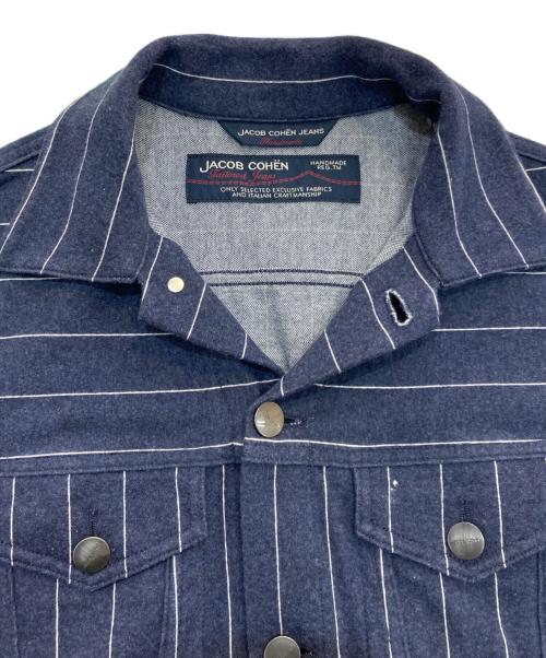 JACOB COHEN（ヤコブコーエン）JACOB COHEN (ヤコブコーエン) ストライプジャケット　J8032 COMF-H ネイビー サイズ:Sの古着・服飾アイテム