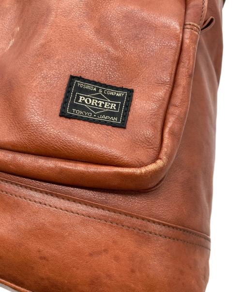 PORTER（ポーター）PORTER (ポーター) レザーリュック ブラウンの古着・服飾アイテム