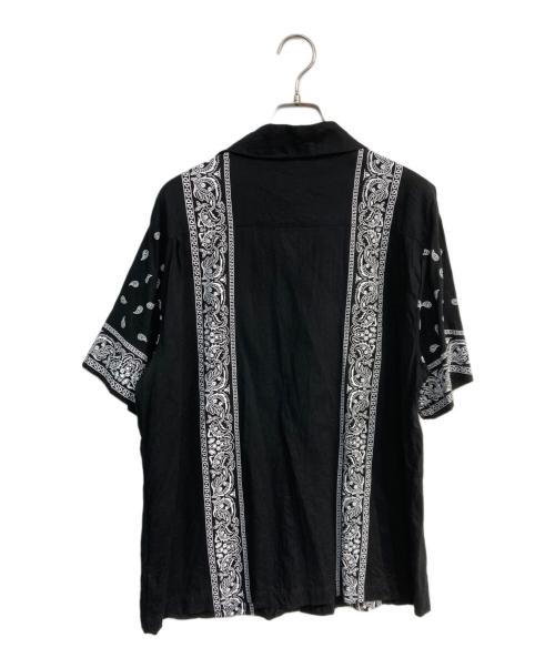 karaku（カラク）karaku (カラク) アロハシャツ ブラック×ホワイト サイズ:Mの古着・服飾アイテム