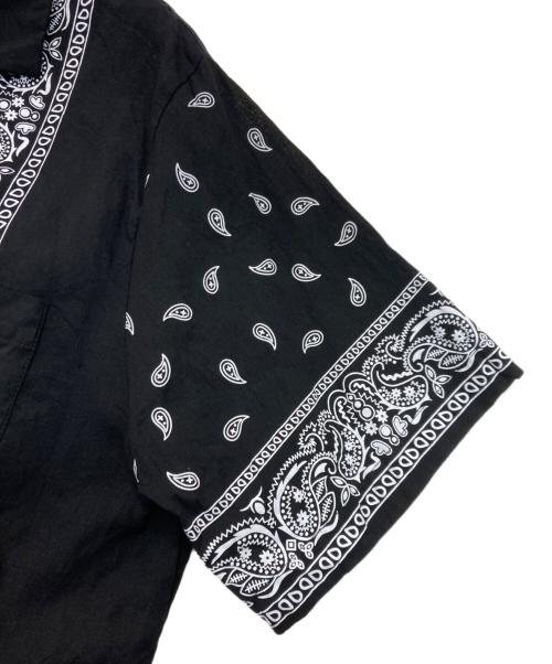 karaku（カラク）karaku (カラク) アロハシャツ ブラック×ホワイト サイズ:Mの古着・服飾アイテム