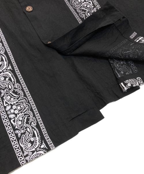 karaku（カラク）karaku (カラク) アロハシャツ ブラック×ホワイト サイズ:Mの古着・服飾アイテム