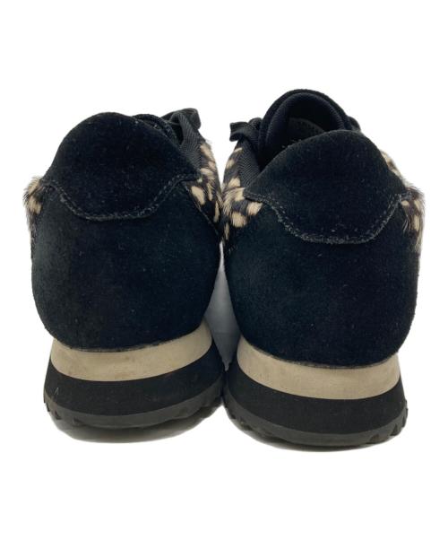 ARMANI JEANS（アルマーニジーンズ）ARMANI JEANS (アルマーニジーンズ) ハラコローカットスニーカー ブラック×ベージュ サイズ:US 7.5の古着・服飾アイテム