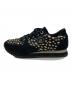 ARMANI JEANS (アルマーニジーンズ) ハラコローカットスニーカー ブラック×ベージュ サイズ:US 7.5：3500円