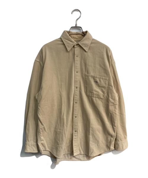 THE NORTHFACE PURPLELABEL（ザ・ノースフェイス パープルレーベル）THE NORTHFACE PURPLELABEL (ザ・ノースフェイス パープルレーベル) Organic Cotton Corduroy Big Shirt　NT3074N ベージュ サイズ:Sの古着・服飾アイテム