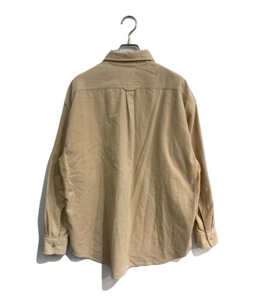 THE NORTHFACE PURPLELABEL（ザ・ノースフェイス パープルレーベル）THE NORTHFACE PURPLELABEL (ザ・ノースフェイス パープルレーベル) Organic Cotton Corduroy Big Shirt　NT3074N ベージュ サイズ:Sの古着・服飾アイテム