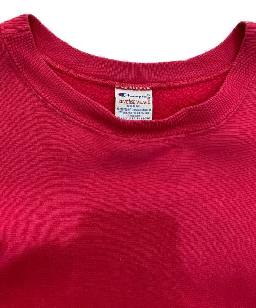 Champion（チャンピオン）Champion (チャンピオン) リバースウィーブスウェット　刺繍タグ USA製 ピンク サイズ:Lの古着・服飾アイテム