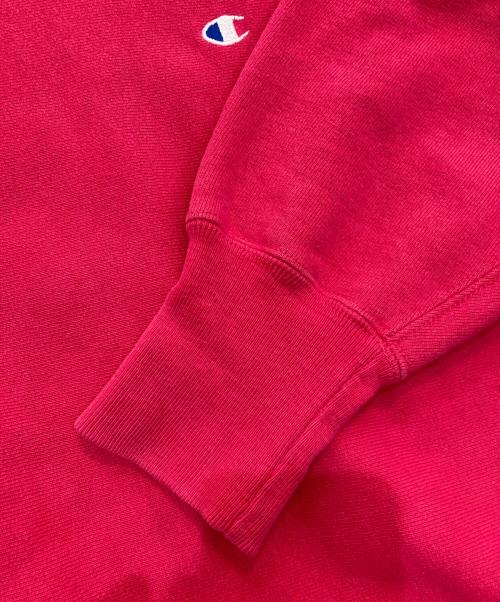 Champion（チャンピオン）Champion (チャンピオン) リバースウィーブスウェット　刺繍タグ USA製 ピンク サイズ:Lの古着・服飾アイテム