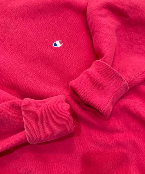 Champion（チャンピオン）Champion (チャンピオン) リバースウィーブスウェット　刺繍タグ USA製 ピンク サイズ:Lの古着・服飾アイテム