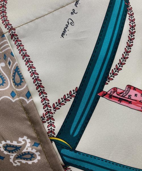 manipuri（マニプリ）manipuri (マニプリ) スカーフ柄トートバッグ ベージュの古着・服飾アイテム