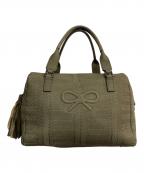 ANYA HINDMARCHアニヤ・ハインドマーチ）の古着「タッセルチャームハンドバッグ」｜オリーブ