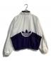 adidas (アディダス) トレフォイルロゴナイロンジャケット  万国旗タグ 80～90S ホワイト×パープル サイズ:M：8000円