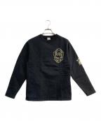 Langlitz Leathersラングリッツレザー）の古着「プリントスウェット」｜ブラック