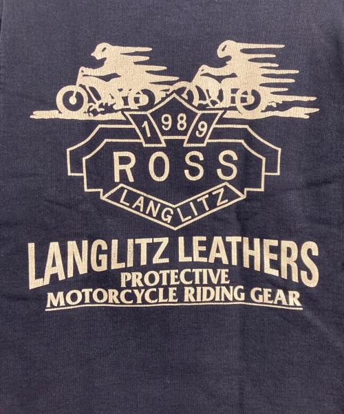 Langlitz Leathers（ラングリッツレザー）Langlitz Leathers (ラングリッツレザー) プリントスウェット ブラック サイズ:記載なしの古着・服飾アイテム