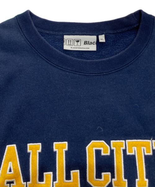 BlackEyePatch（ブラックアイパッチ）BlackEyePatch (ブラックアイパッチ) ALLCITY クルーネックスウェット ネイビー サイズ:XLの古着・服飾アイテム