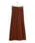 CLANE (クラネ) ACORDION PLEAT LEATHER SKIRT　19109-6171 ブラウン 未使用品：4500円